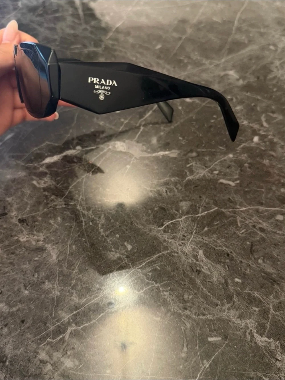 PRADA Sunglasses Small Geometric Symbole In Acetate Black